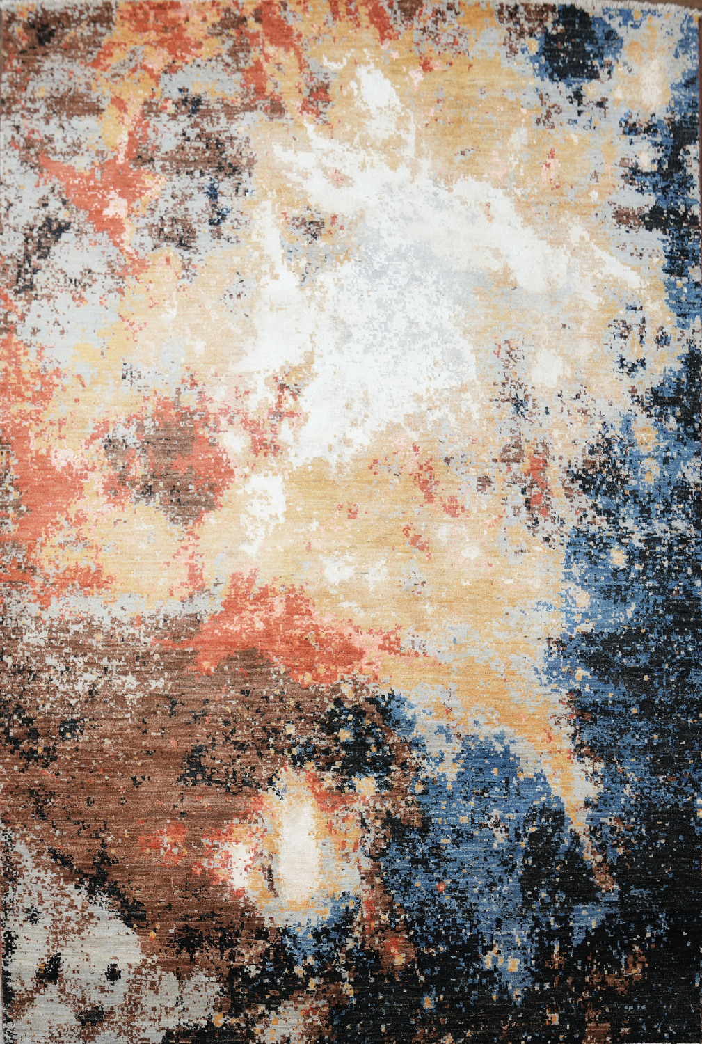 Vegetable Dye Contemporary Abstract Oriental Area Rug 6x9