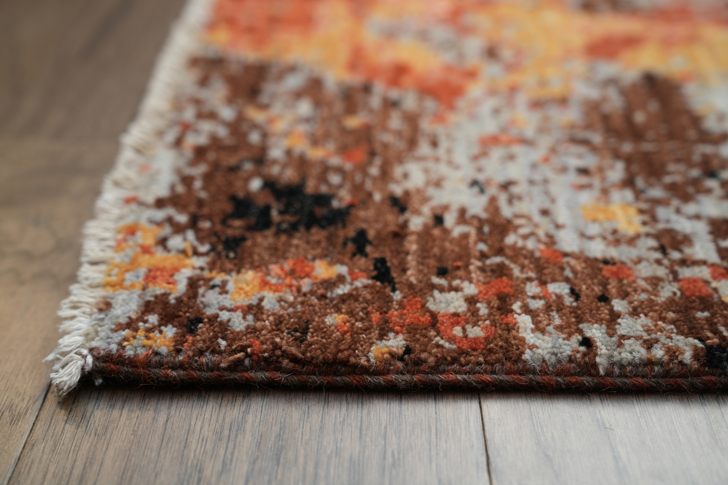 Vegetable Dye Contemporary Abstract Oriental Area Rug 6x9