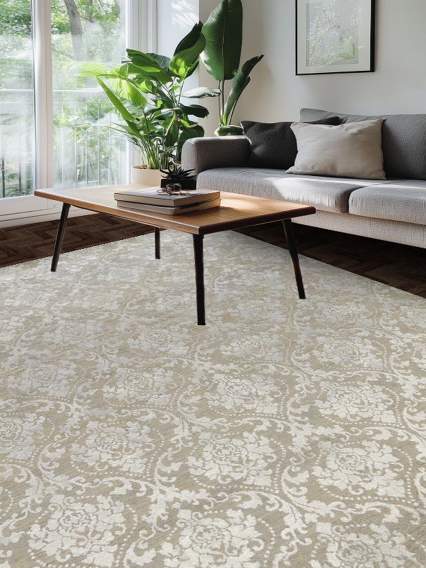 100% Vegetable Dye Versace Oriental Area Rug 8x11