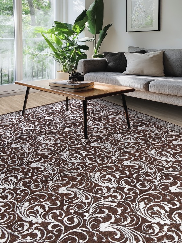 Vegetable Dye Floral Versace Oriental Area Rug 8x10