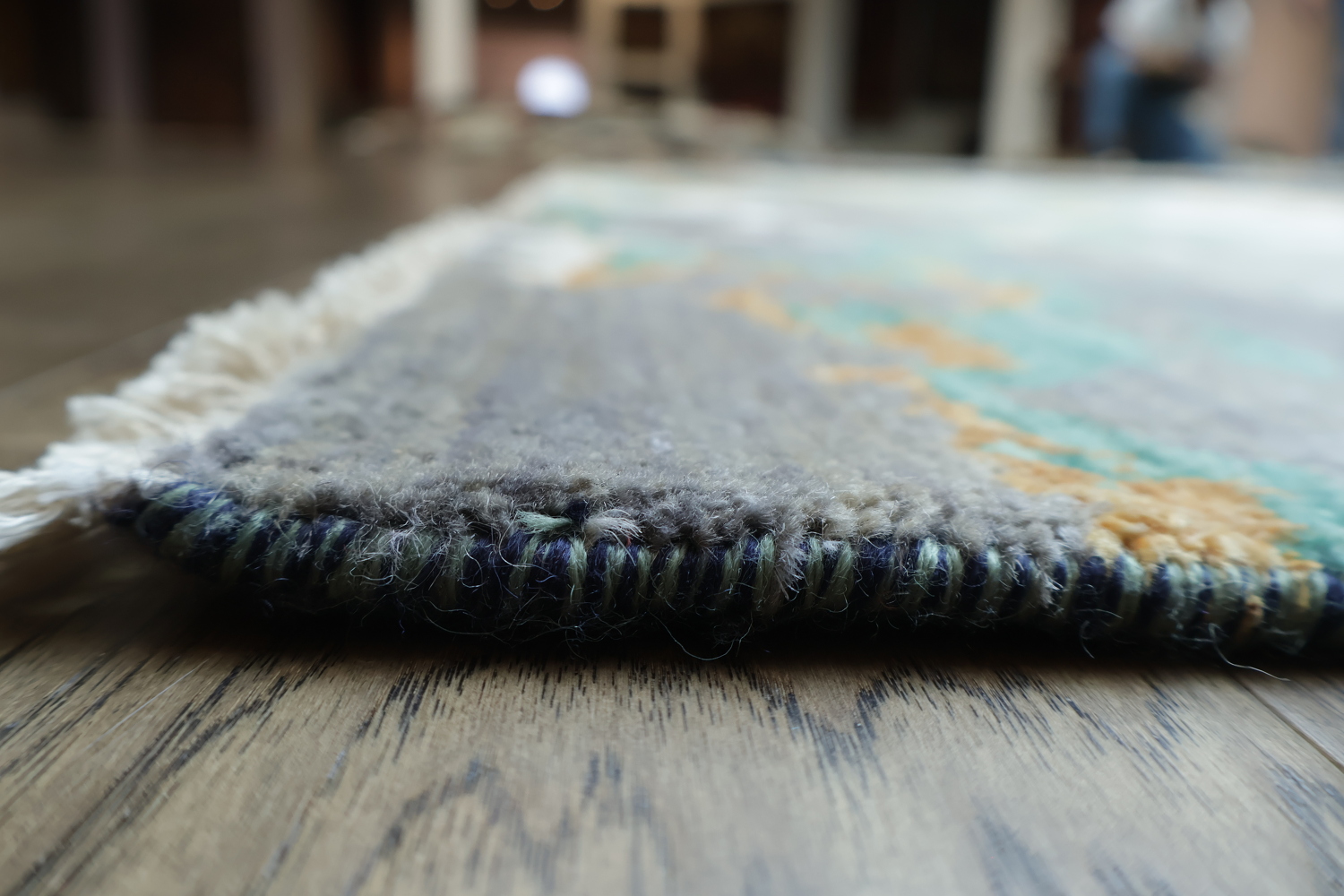 Vegetable Dye Contemporary Abstract Oriental Area Rug 6x9