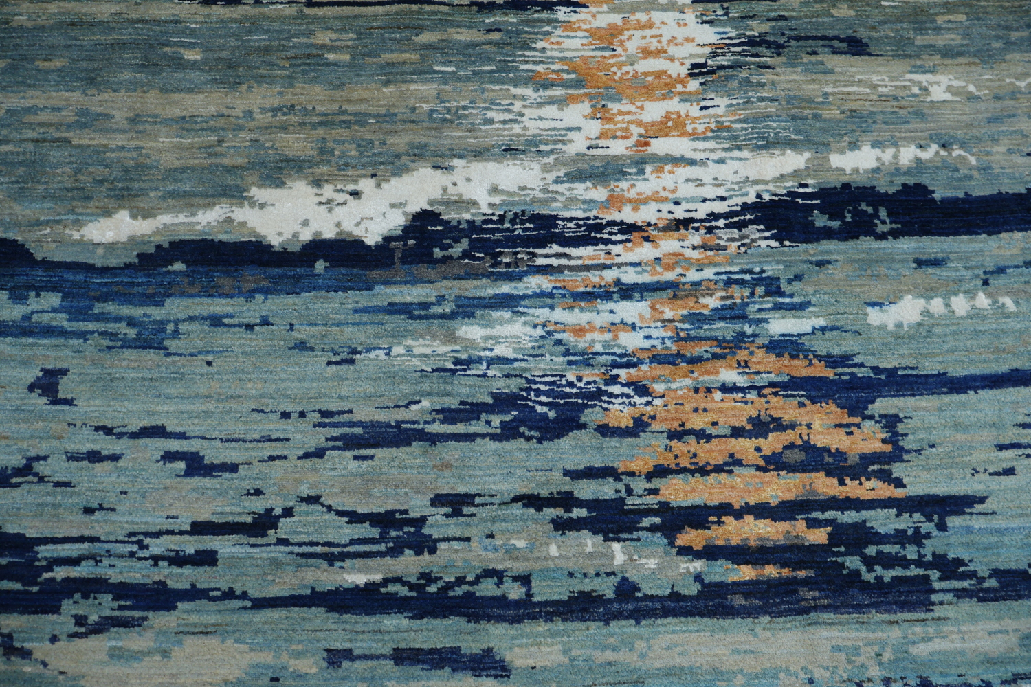 Vegetable Dye Contemporary Abstract Oriental Area Rug 6x9