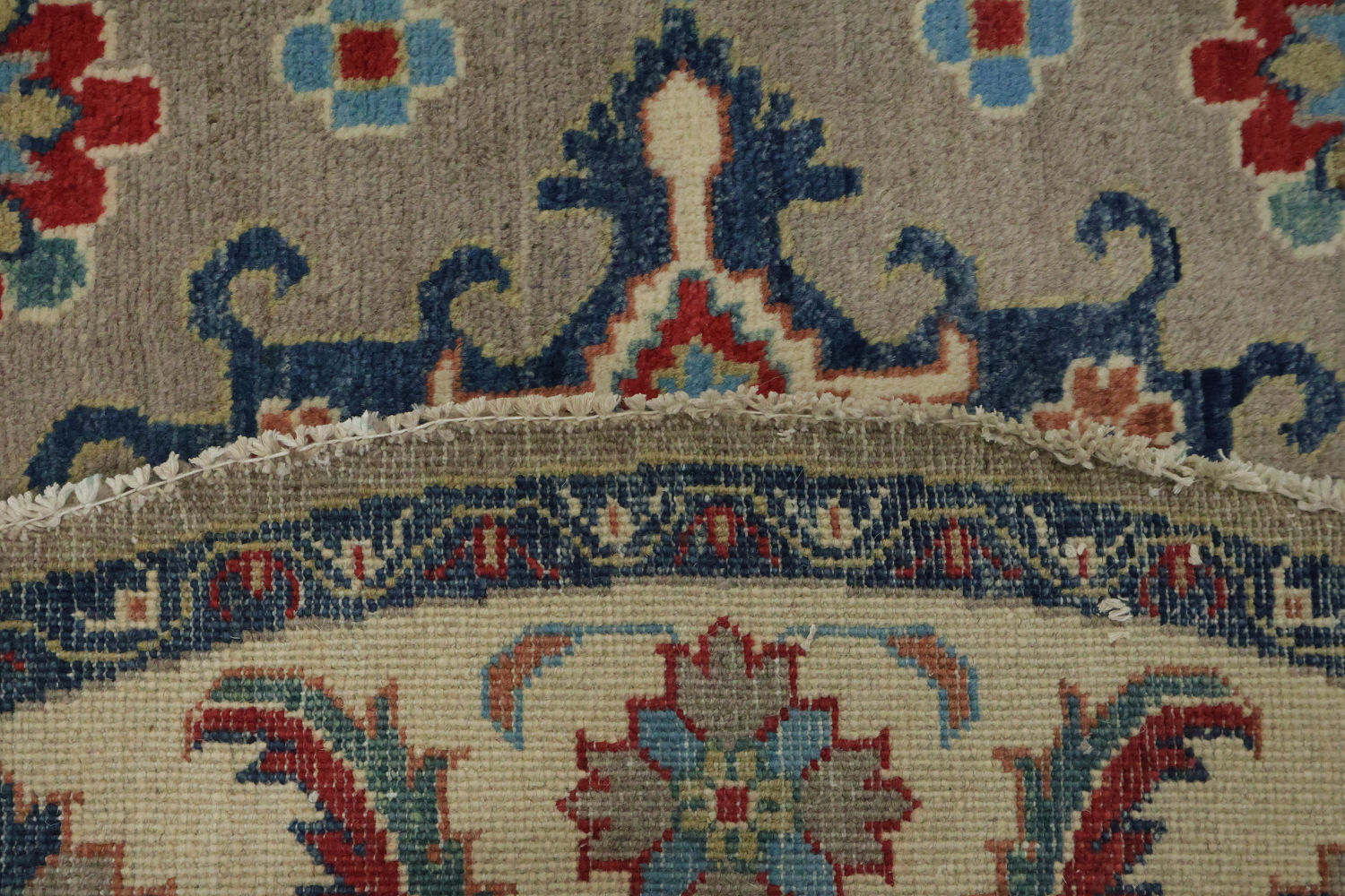 Geometric Kazak Oriental Area Rug 5x5 Round