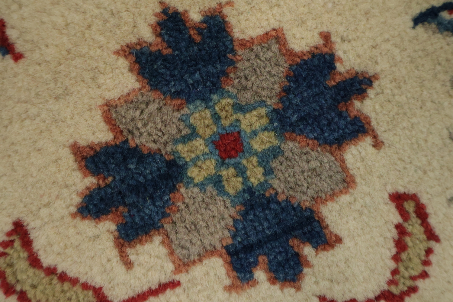 Geometric Kazak Oriental Area Rug 5x5 Round