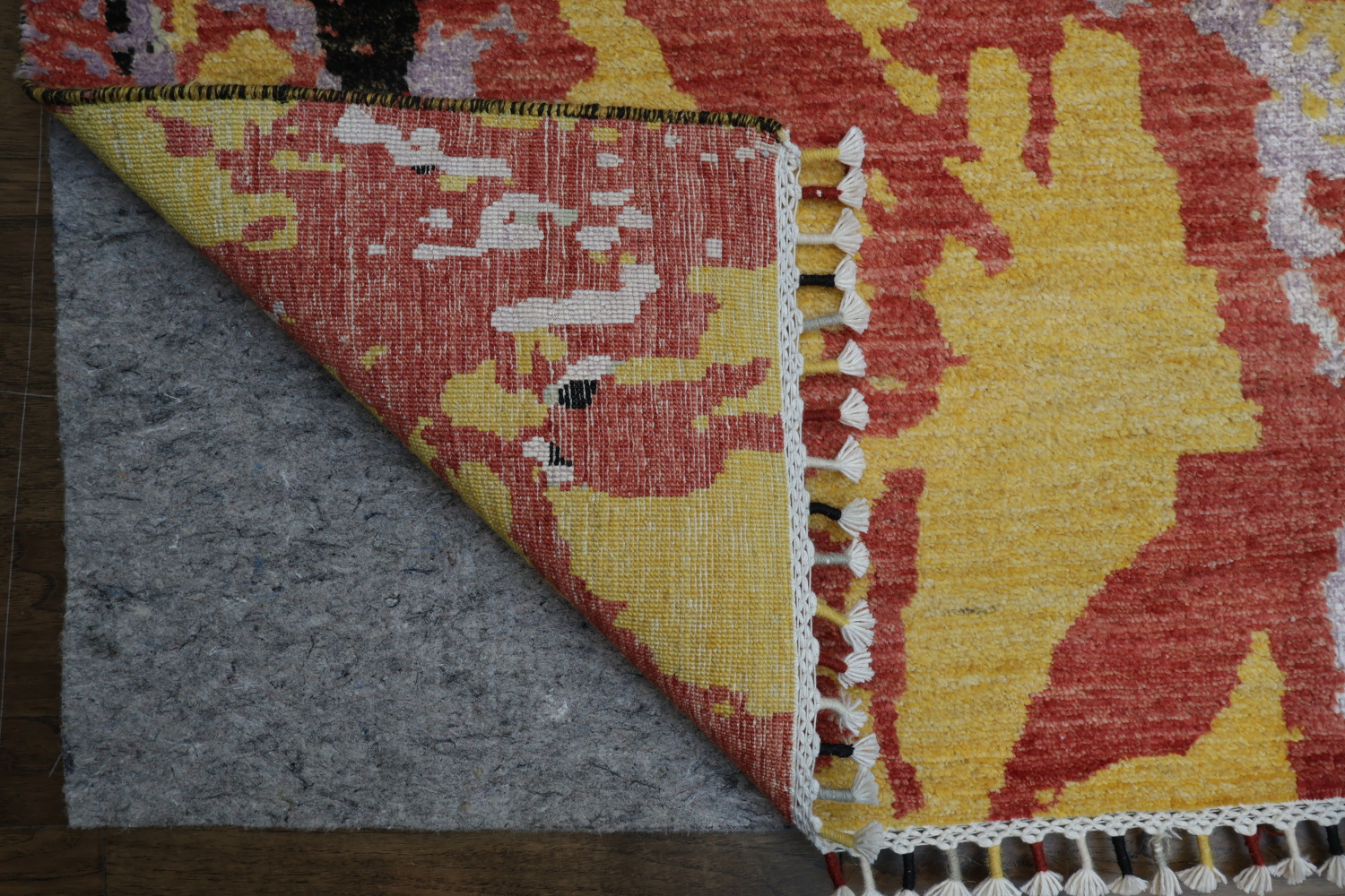 Abstract Marble Inspired Rug with Warm Earthy Tones and Black Accents 6x10