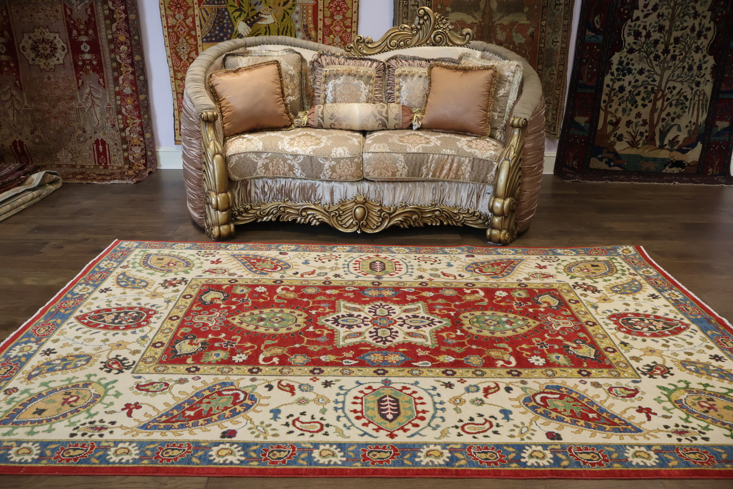 Floral Kazak Oriental Area Rug 6x9