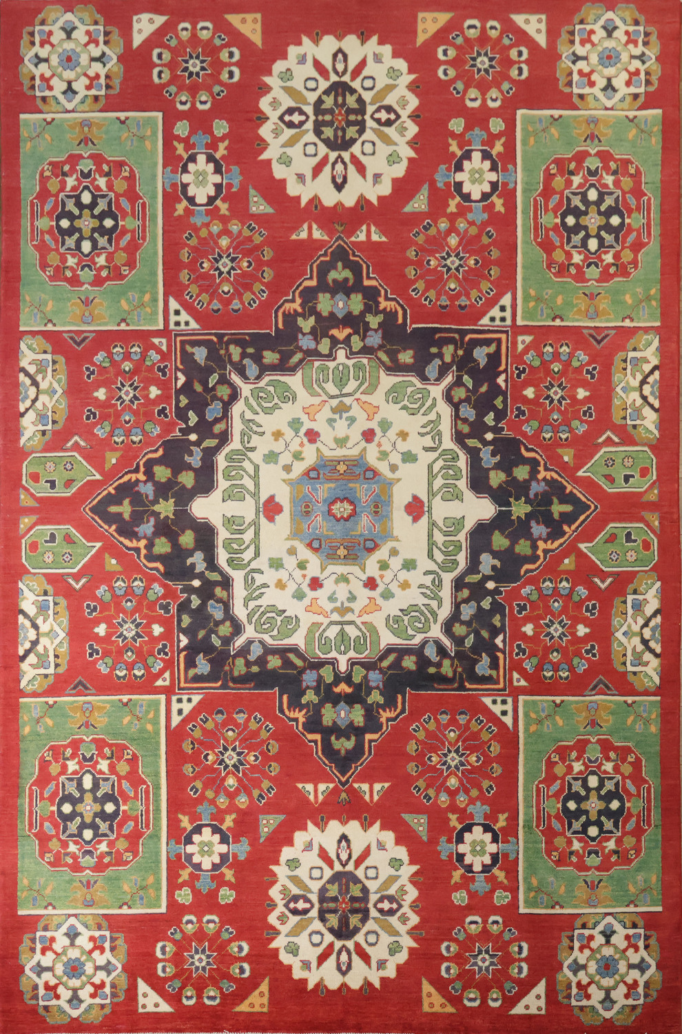 Geometric Kazak Oriental Area Rug 6x10