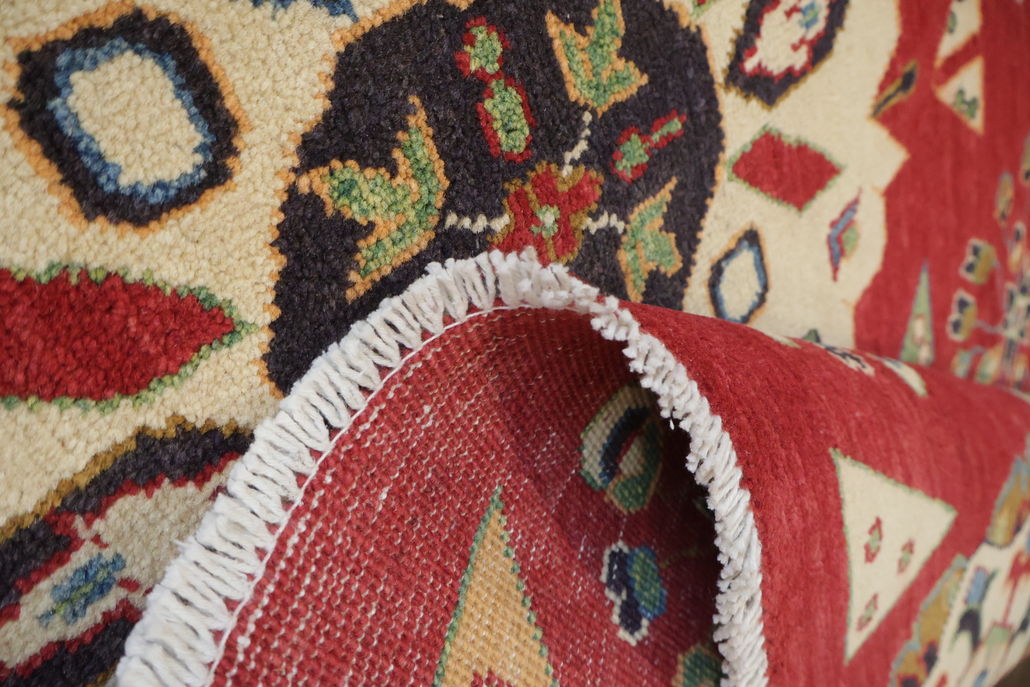 Geometric Kazak Oriental Area Rug 6x10
