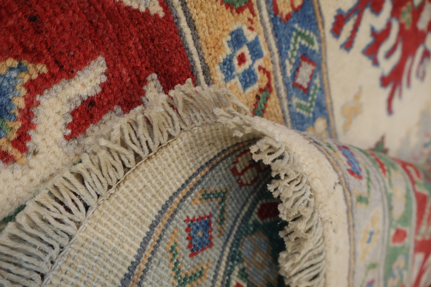 Geometric Kazak Oriental Area Rug 6x10