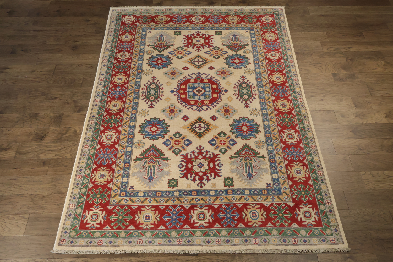 Geometric Kazak Oriental Area Rug 6x10