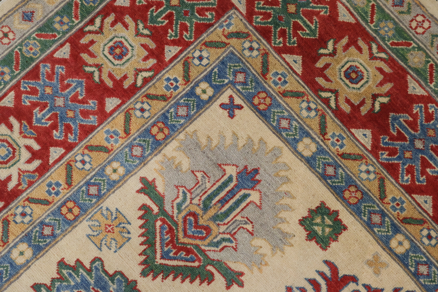 Geometric Kazak Oriental Area Rug 6x10
