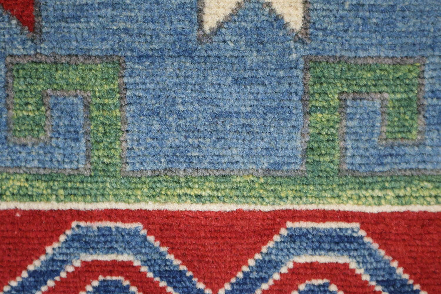 Geometric Kazak Oriental Area Rug 7x10
