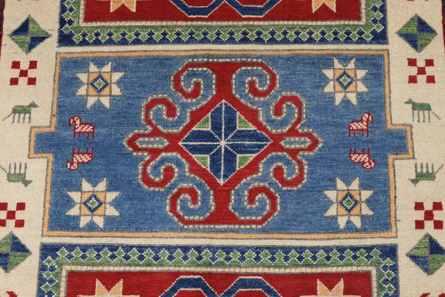Geometric Kazak Oriental Area Rug 7x10