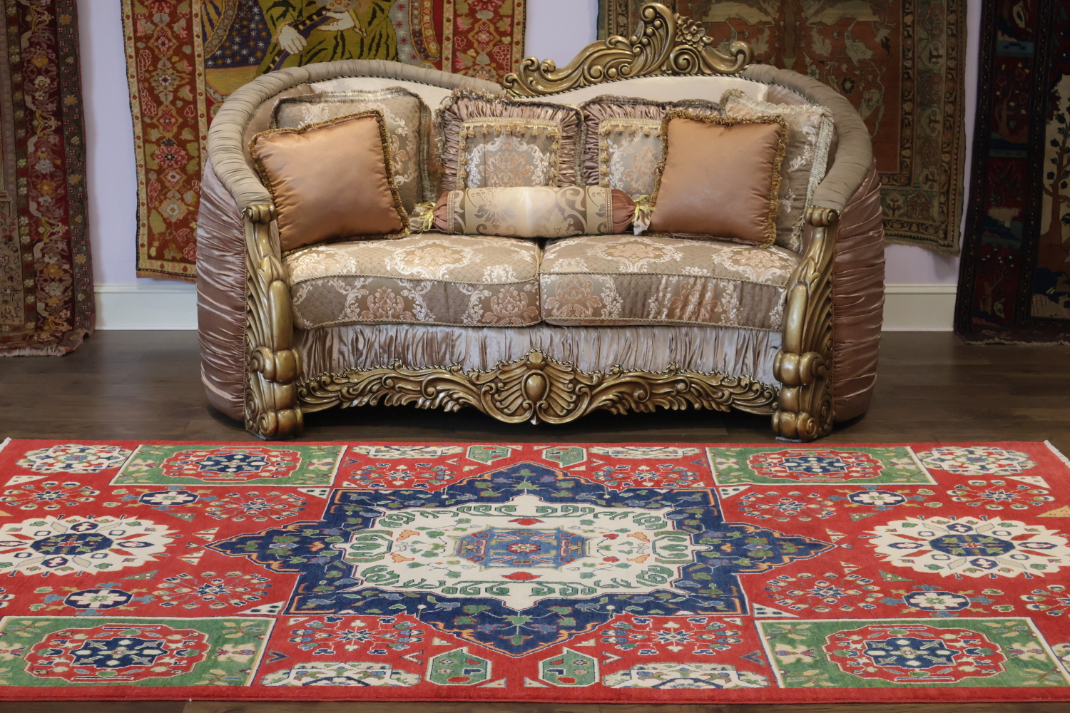 Geometric Kazak Oriental Area Rug 7x10