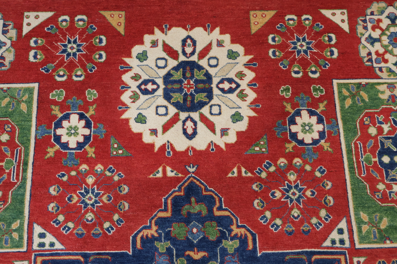 Geometric Kazak Oriental Area Rug 7x10