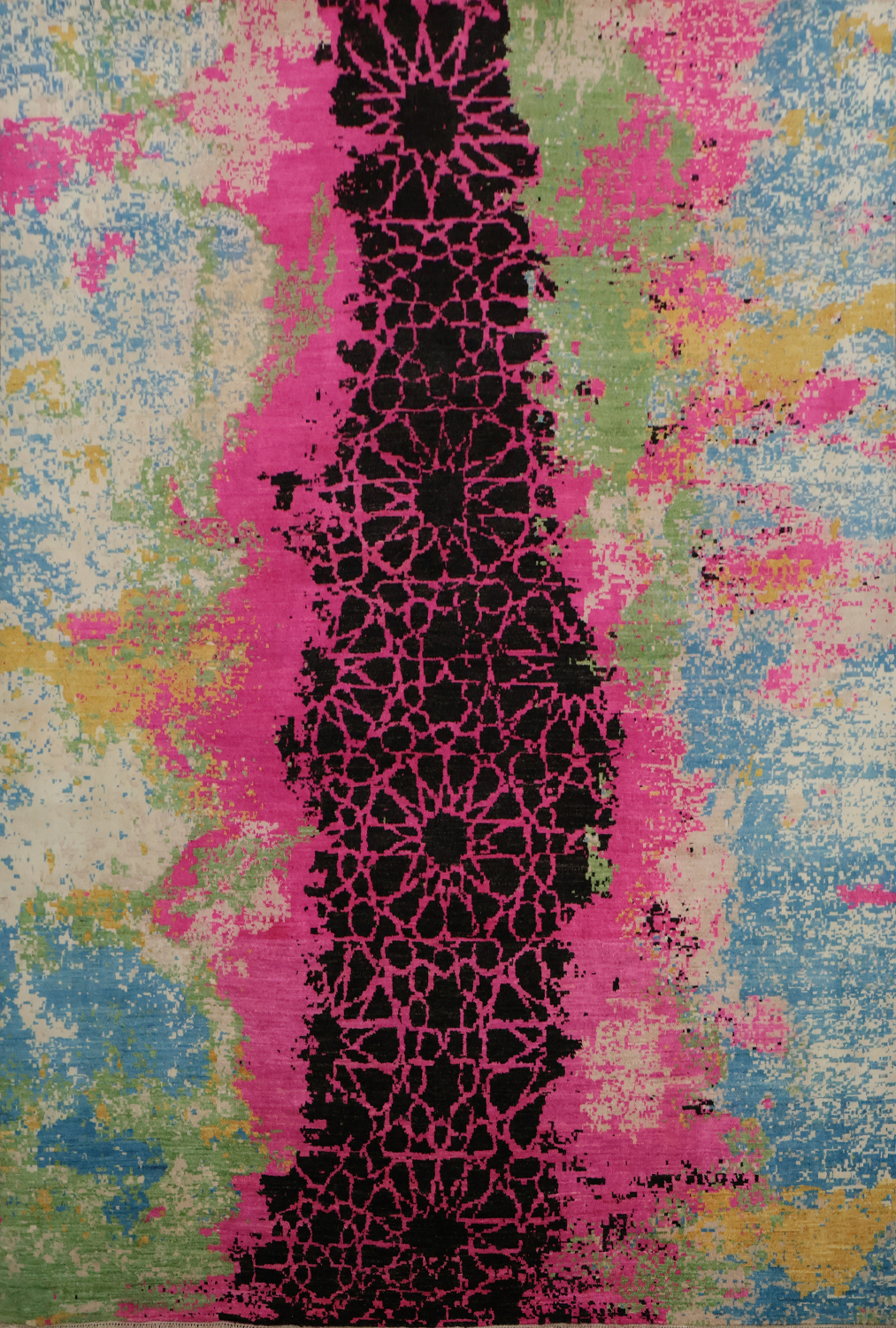 Abstract Patterned Rug in Bold and Bright Colors 8x10