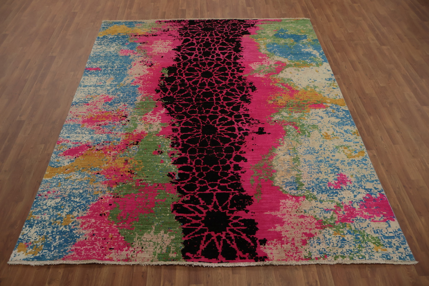 Abstract Patterned Rug in Bold and Bright Colors 8x10