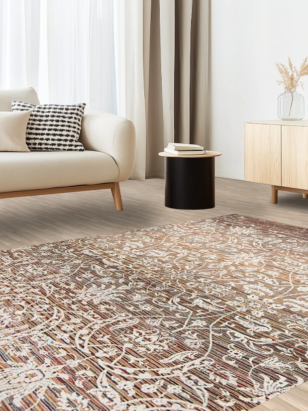 Vegetable Dye All-Over Versace Oriental Area Rug 6x9