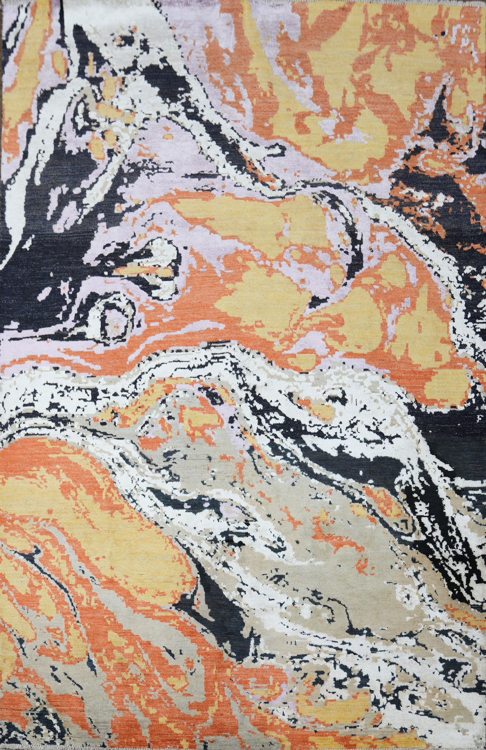 Vegetable Dye Contemporary Abstract Oriental Area Rug 6x10