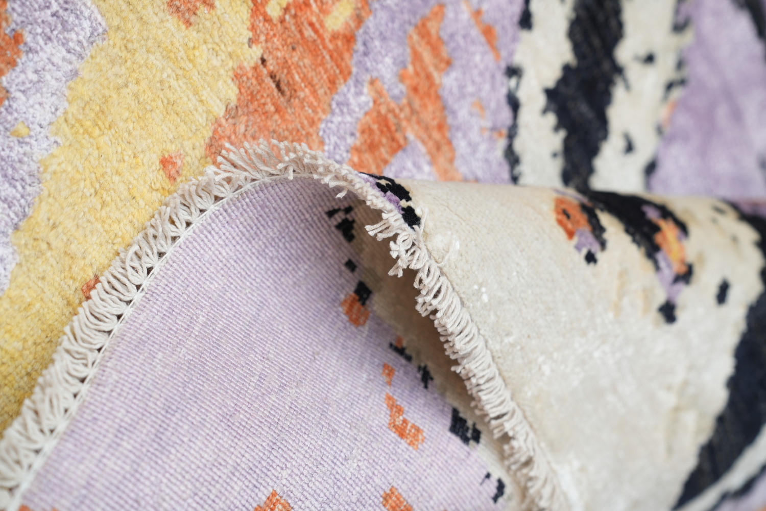 Vegetable Dye Contemporary Abstract Oriental Area Rug 6x10