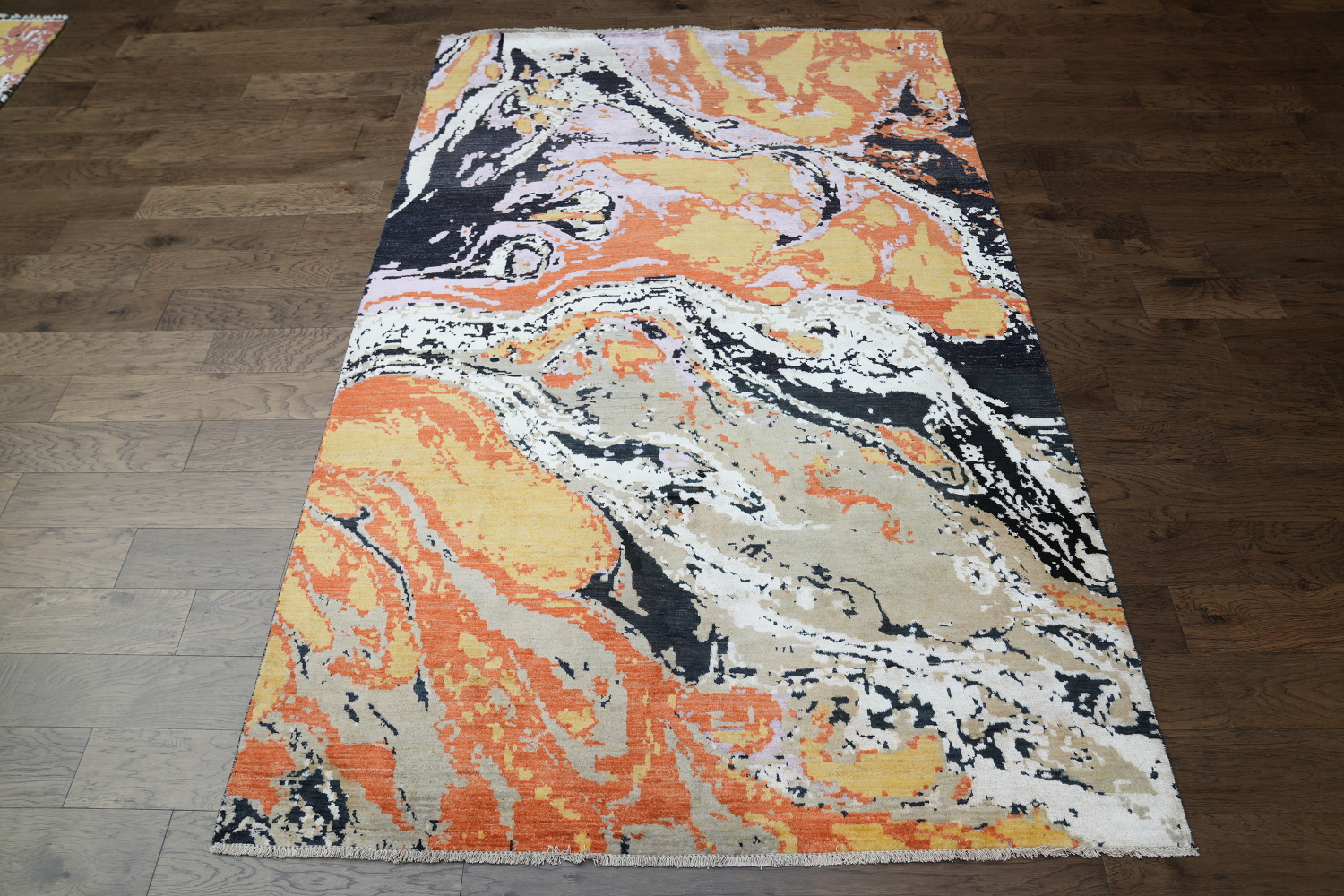 Vegetable Dye Contemporary Abstract Oriental Area Rug 6x10