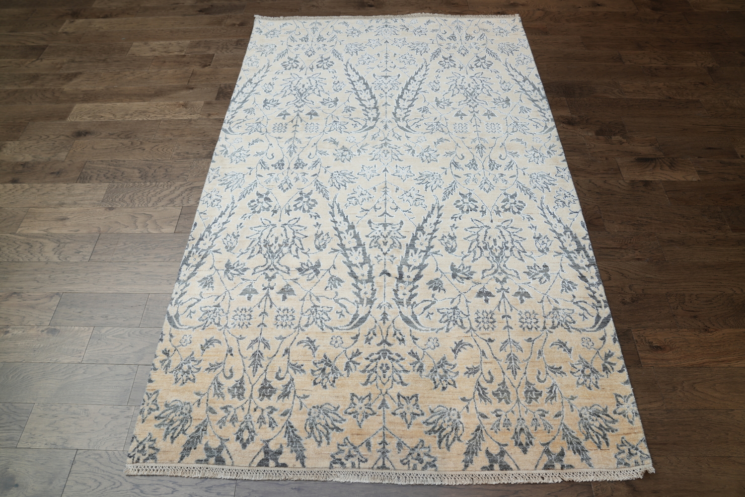 Vegetable Dye All-Over Floral Versace Oriental Area Rug 6x9