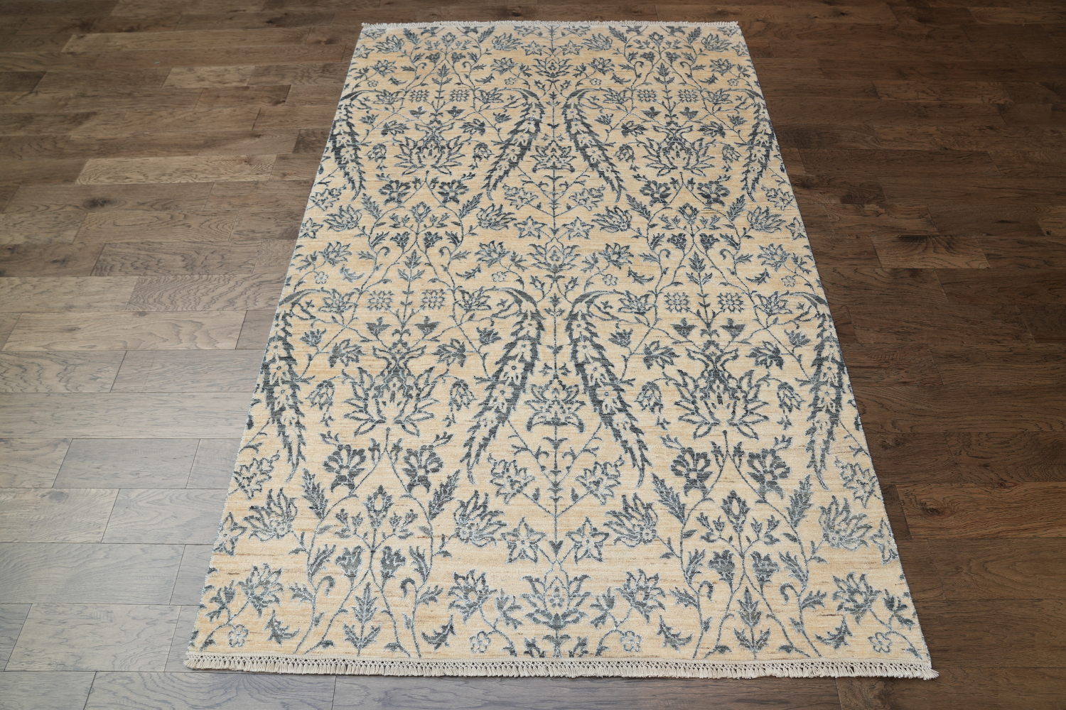 Vegetable Dye All-Over Floral Versace Oriental Area Rug 6x9