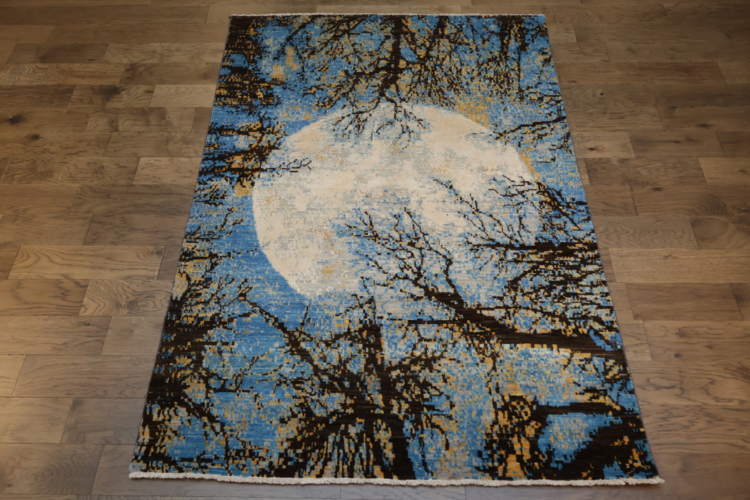 Moonlit Forest Rug - Enchanting Woodland Ambiance for Homes 6x8