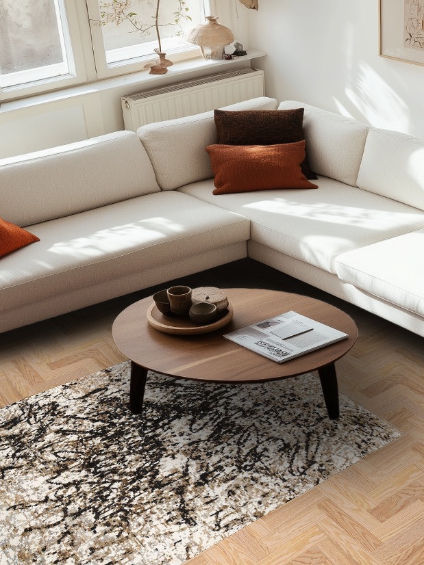 Artistic Modern Abstract Oriental Area Rug 4x6