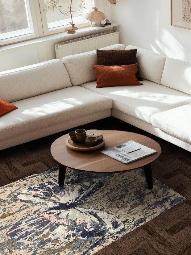 Artistic Modern Abstract Oriental Area Rug 4x6