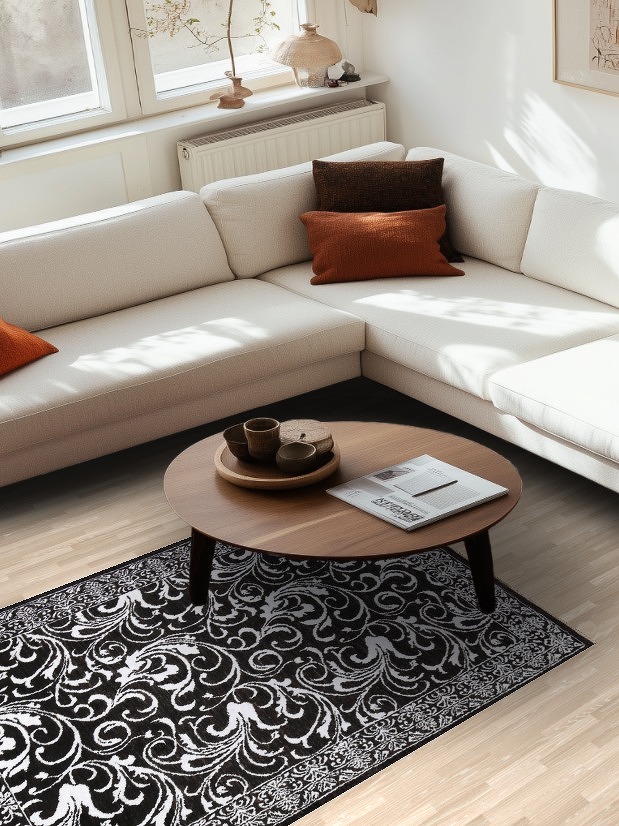 Vegetable Dye All-Over Floral Abstract Oriental Area Rug 4x6