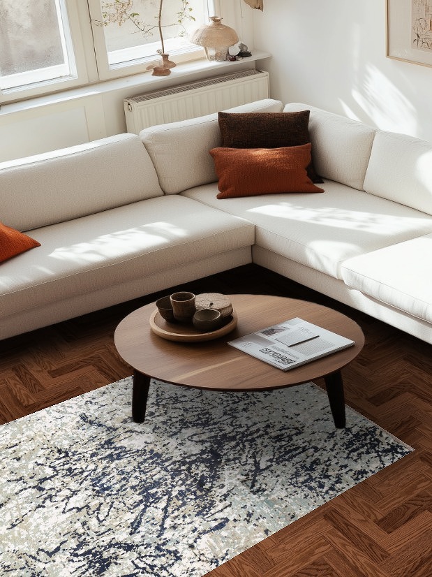Artistic Modern Abstract Oriental Area Rug 4x6