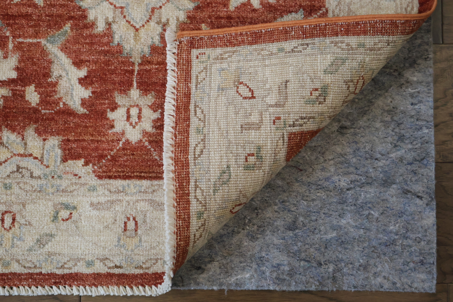 Traditional Rust and Ivory Peshawar Runner 3x10 ft