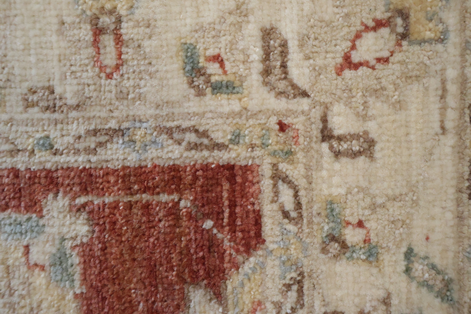 Traditional Rust and Ivory Peshawar Runner 3x10 ft