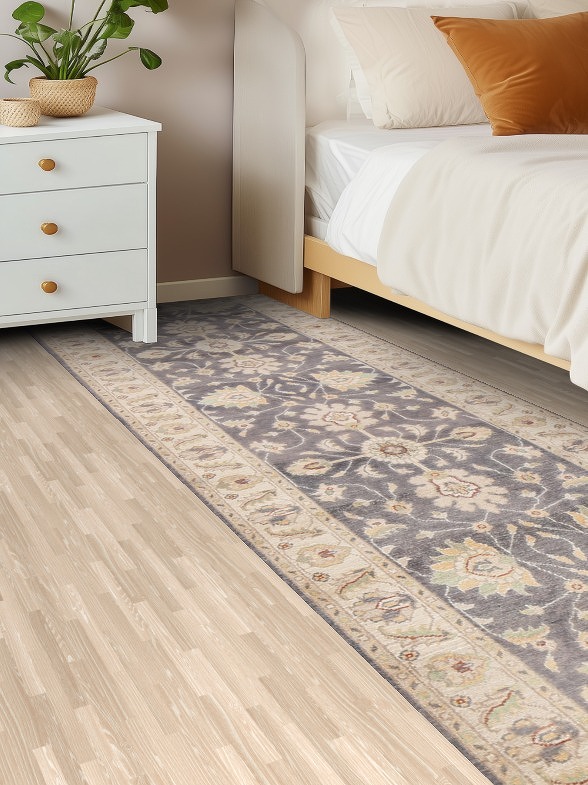 Vegetable Dye Floral Ziegler Oriental Runner Rug 3x10