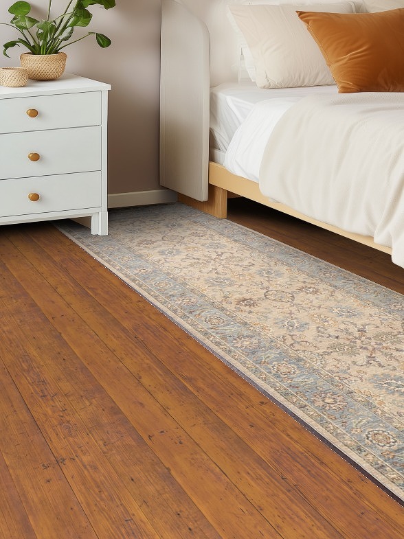 Vegetable Dye Floral Ziegler Oriental Runner Rug 2x11
