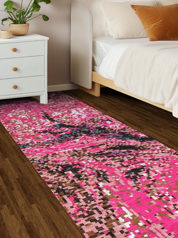 Artistic Modern Abstract Oriental Runner Rug 3x10