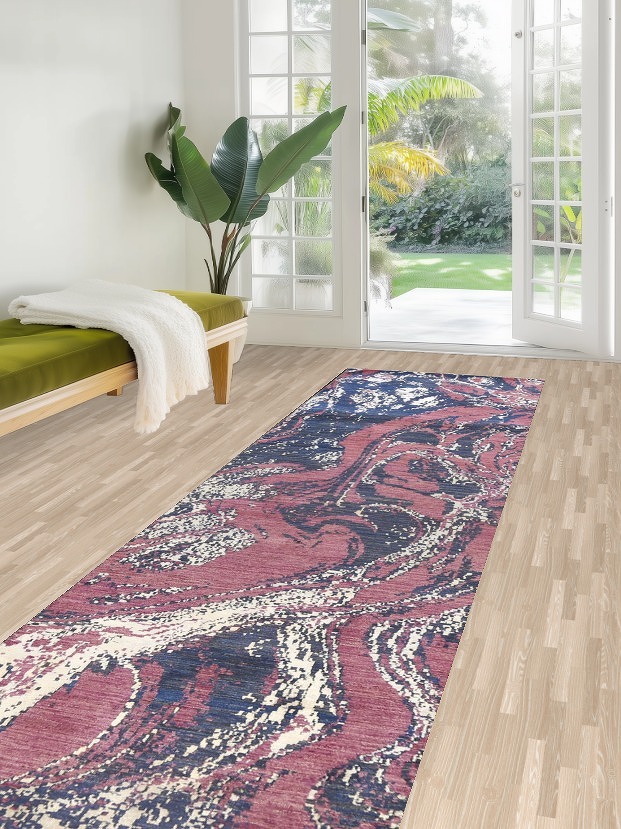 Artistic Modern Abstract Oriental Runner Rug 3x12