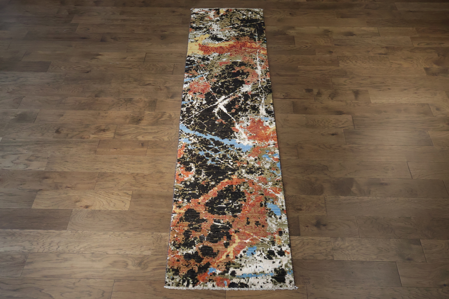 Artistic Modern Abstract Oriental Runner Rug 3x10