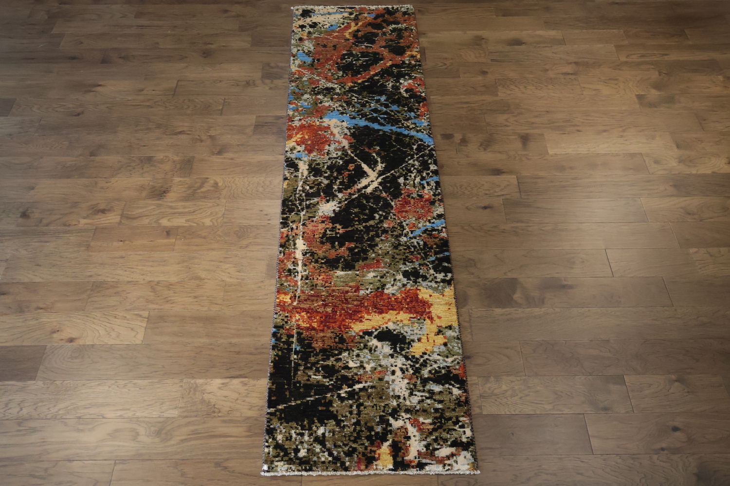 Artistic Modern Abstract Oriental Runner Rug 3x10