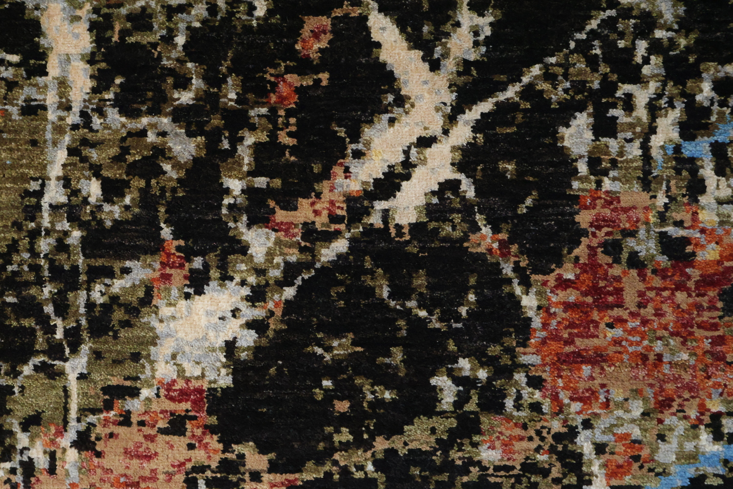 Artistic Modern Abstract Oriental Runner Rug 3x10