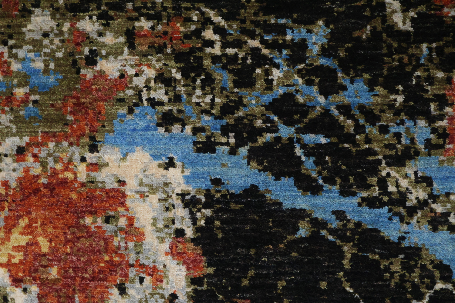Artistic Modern Abstract Oriental Runner Rug 3x10
