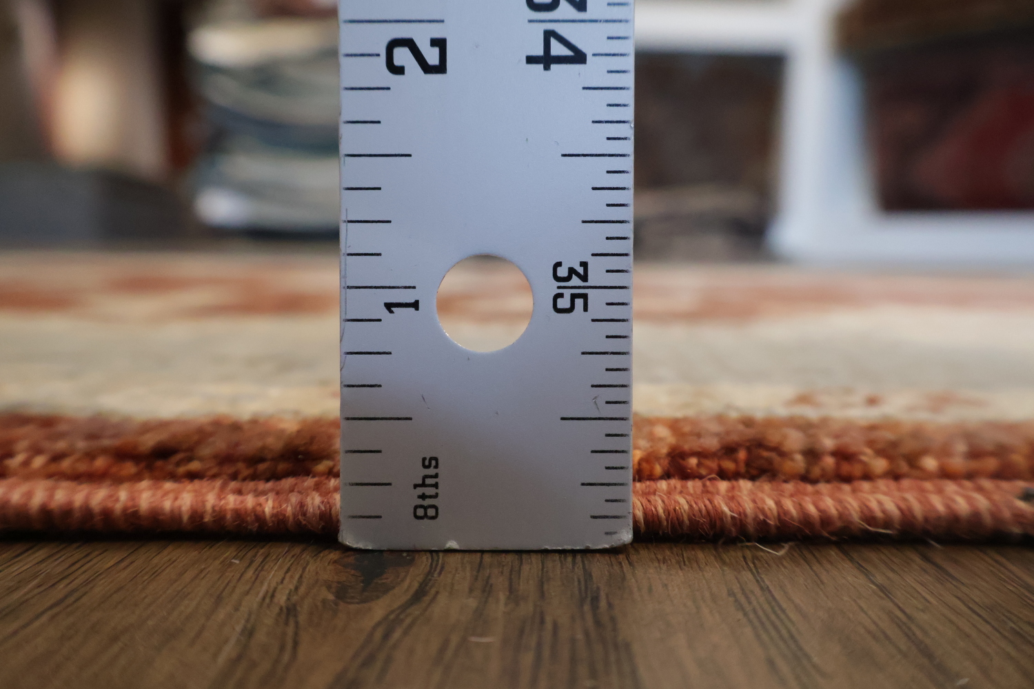 Luxury Vintage Style Runner in Warm Rust and Cream Hues 3x11 ft