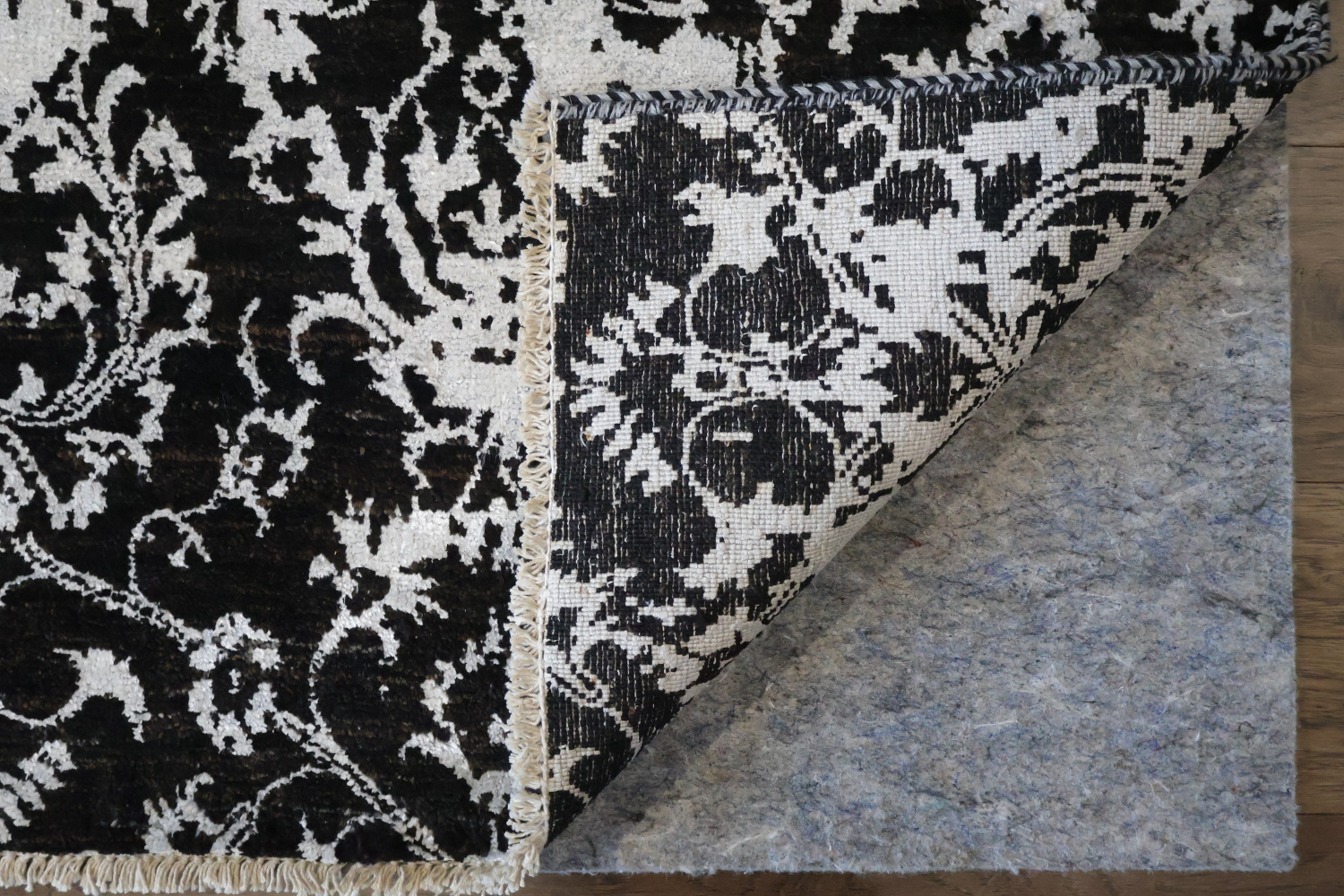 Contemporary Black and Silver Grey Runner Rug for Hallways 3x11 ft