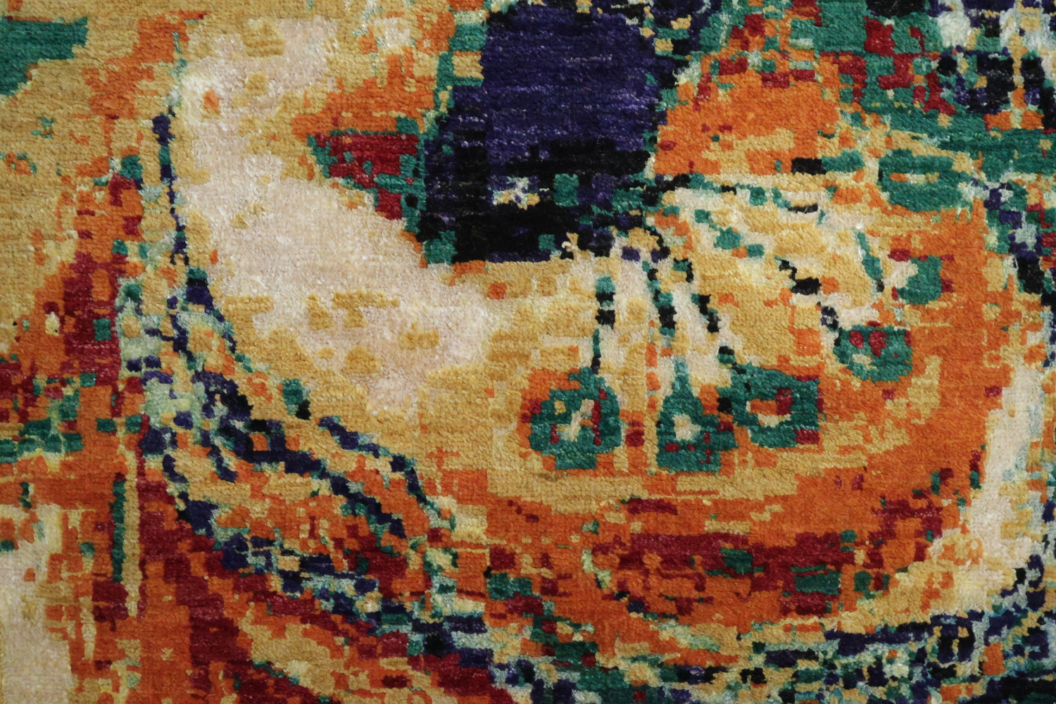 Abstract Nature-Inspired Runner Rug with Vibrant Swirling Colors 3x10 ft