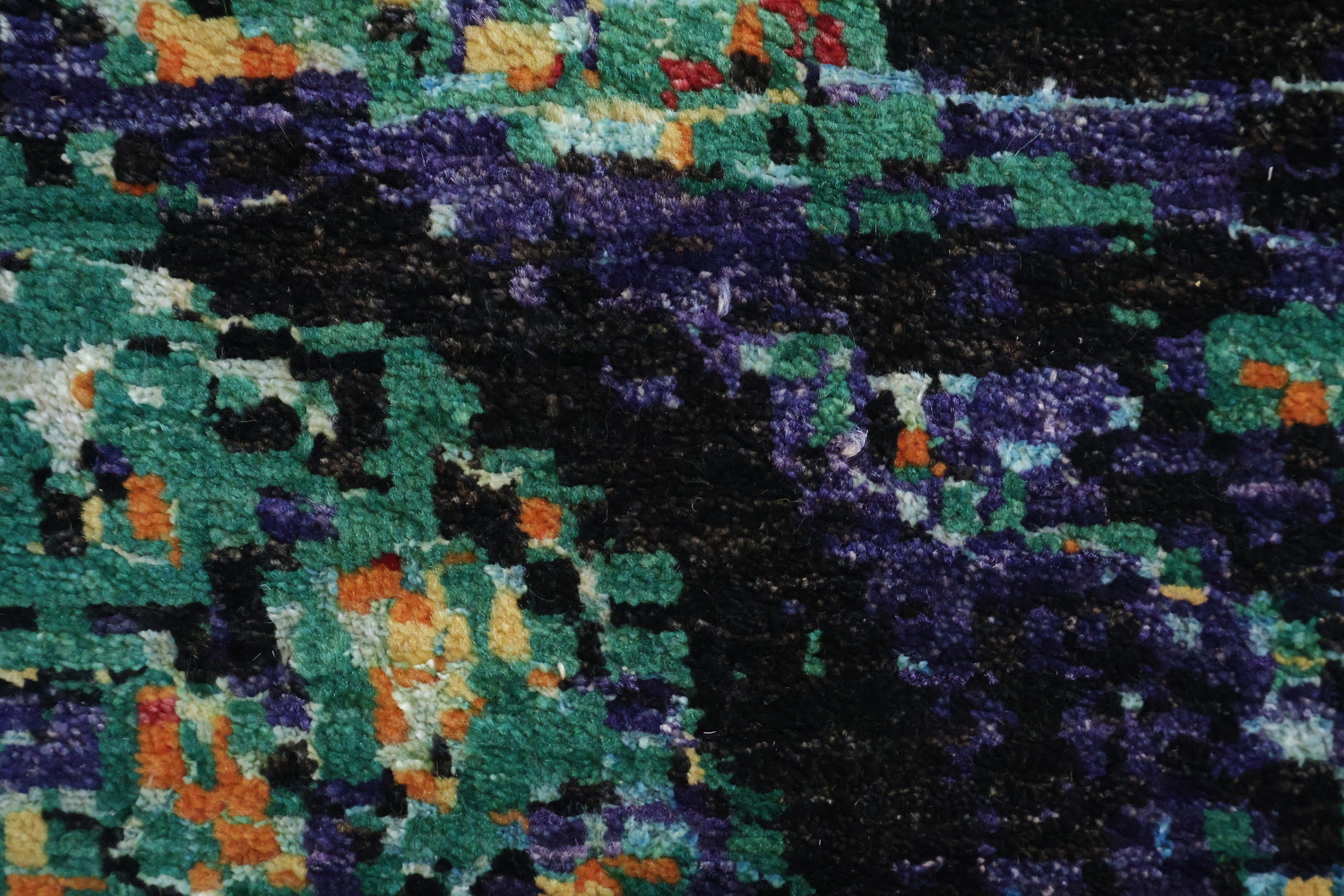 Abstract Nature-Inspired Runner Rug with Vibrant Swirling Colors 3x10 ft