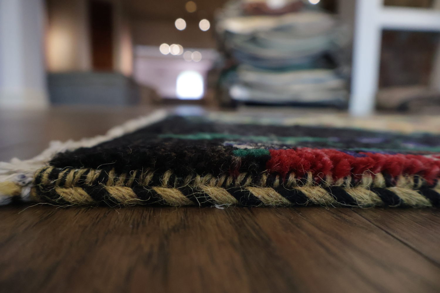 Abstract Nature-Inspired Runner Rug with Vibrant Swirling Colors 3x10 ft