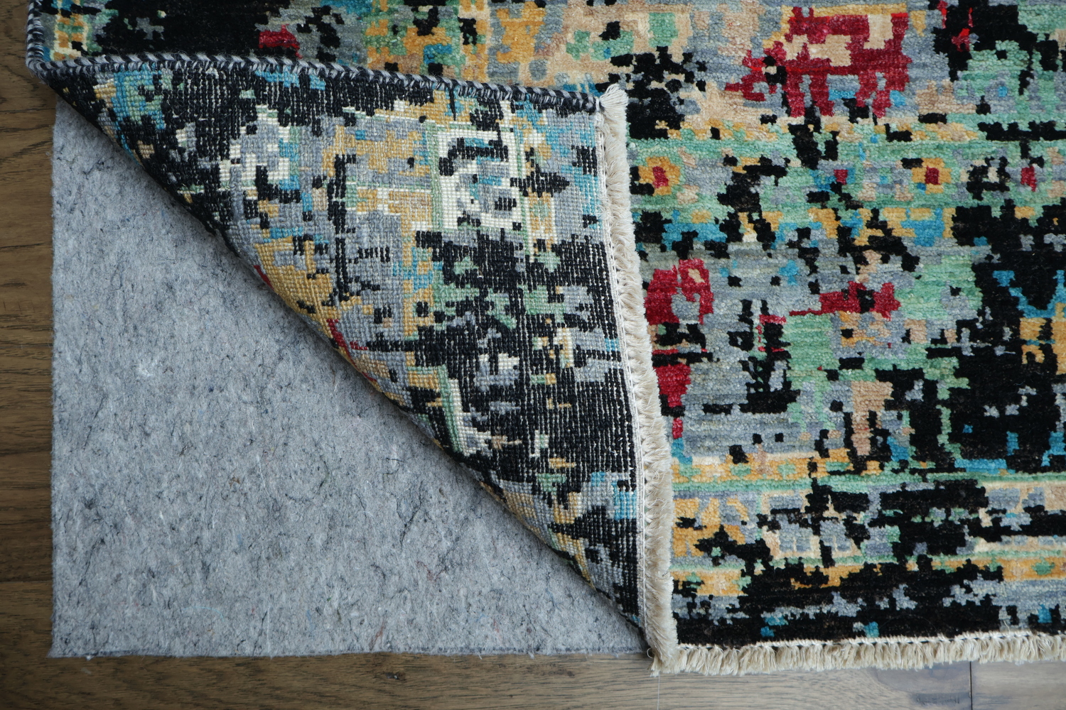 Contemporary Area Rug with Asymmetrical Brushstroke Design 6x9