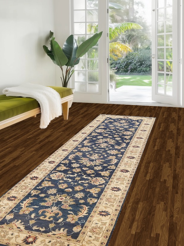Vegetable Dye Peshawar Chobi Oriental Runner Rug 3x10