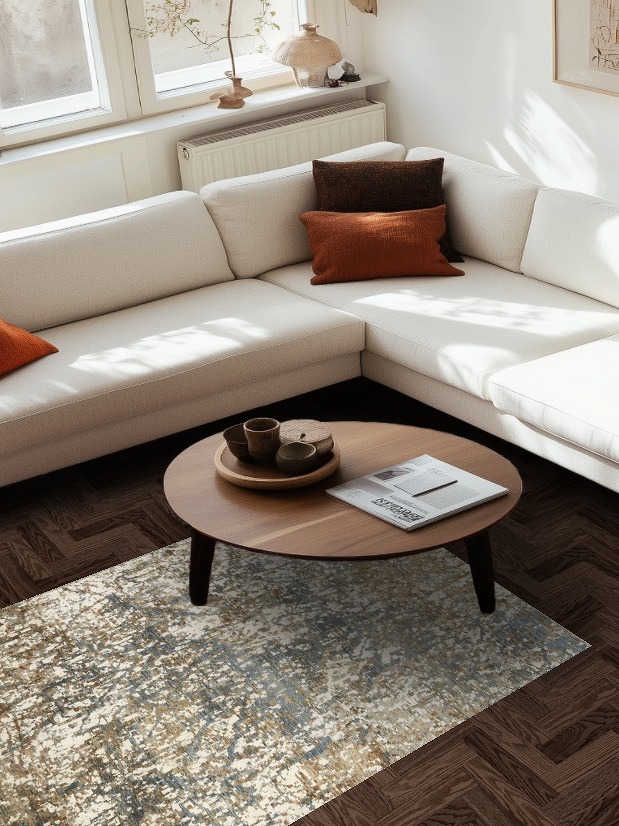 Artistic Contemporary Abstract Oriental Area Rug 4x6